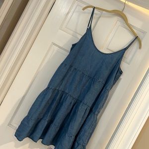 Denim Chambray Sun Dress-Size L